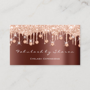 Carte De Visite Parties scintillant Eyelash  de maquillage Cuivre 