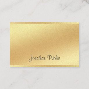 Carte De Visite Parties scintillant Faux Gold Excellent Look Hand 