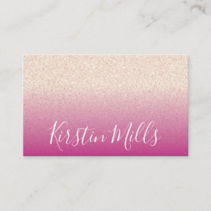 Carte De Visite Parties scintillant féminine rose gras