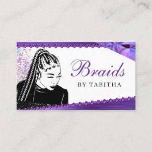 Carte De Visite Parties scintillant Glam Abstrait moderne Braiding