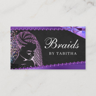 Carte De Visite Parties scintillant Glam Abstrait moderne Hair Bra