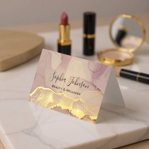 Carte De Visite Parties scintillant Gold de luxe personnalisable m