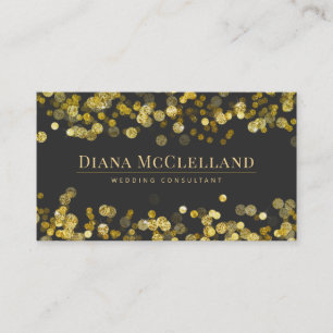 Carte De Visite Parties scintillant Gold Faux Confetti   Glitz mod