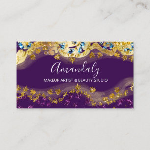 Carte De Visite Parties scintillant Gold White Event Planner Styli