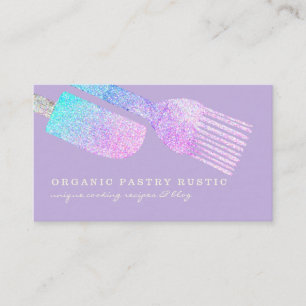 Carte De Visite Parties scintillant hologramme pâtisserie boulange