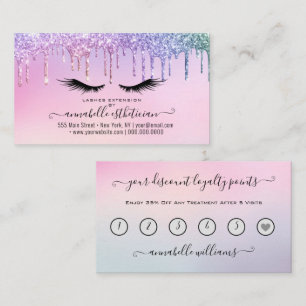 Carte De Visite Parties scintillant Holographique Eyelash Extensio