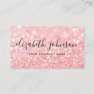 Carte De Visite Parties scintillant Holographique Rose Rose Gold É