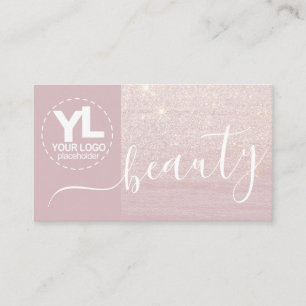 Carte De Visite Parties scintillant Lilac Glam Logo Modèle Beauté 
