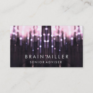 Carte De Visite Parties scintillant Llow Sparkle Bokeh Mode élégan