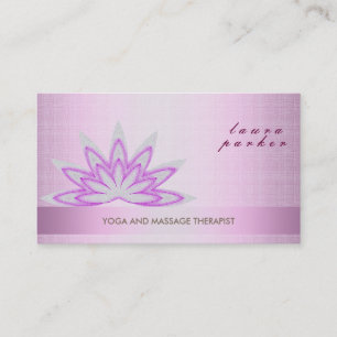 Carte De Visite Parties scintillant Lotus Fleur Logo Yoga Soins de