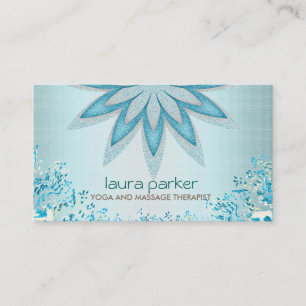 Carte De Visite Parties scintillant Lotus Fleur Logo Yoga Soins de