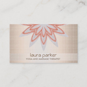 Carte De Visite Parties scintillant Lotus Fleur Logo Yoga Soins de