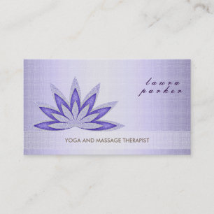 Carte De Visite Parties scintillant Lotus Fleur Logo Yoga Soins de