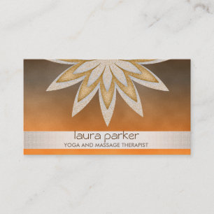 Carte De Visite Parties scintillant Lotus Fleur Logo Yoga Soins de