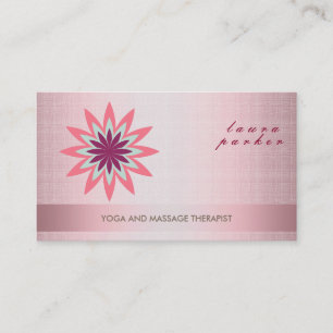 Carte De Visite Parties scintillant Lotus Fleur Logo Yoga Soins de