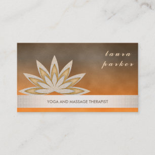 Carte De Visite Parties scintillant Lotus Fleur Logo Yoga Soins de