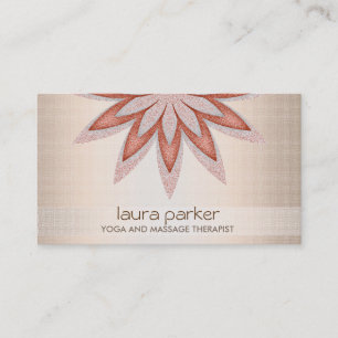 Carte De Visite Parties scintillant Lotus Fleur Logo Yoga Soins de