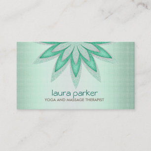 Carte De Visite Parties scintillant Lotus Fleur Logo Yoga Soins de