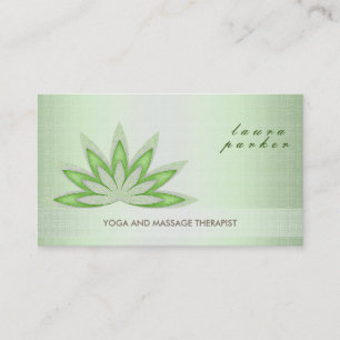 Carte De Visite Parties scintillant Lotus Fleur Logo Yoga Soins de