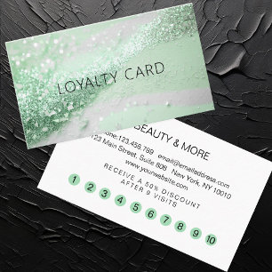 Carte De Visite Parties scintillant Loyauté 10 clous Lashes Beauté