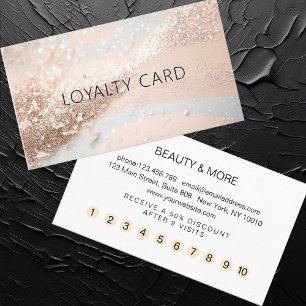 Carte De Visite Parties scintillant Loyauté 10 clous Lashes Beauté