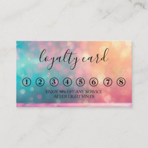 Carte De Visite Parties scintillant minimaliste moderne Bokeh Loya