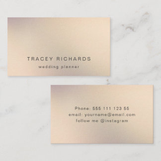 Carte De Visite Parties scintillant minimaliste simple Or