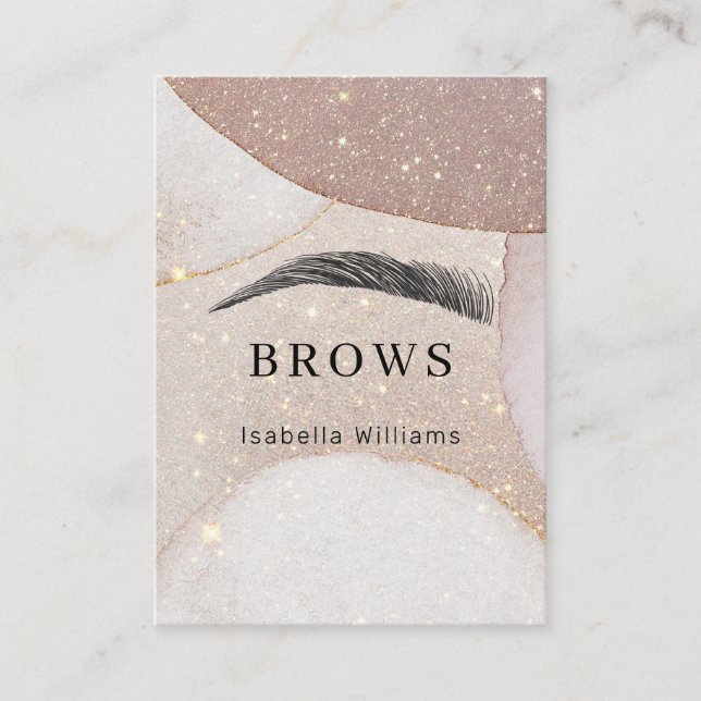 Carte De Visite Parties scintillant moderne Augenbrauen Visitenkar (Devant)
