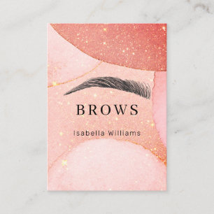 Carte De Visite Parties scintillant moderne Augenbrauen Visitenkar