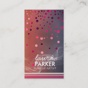 Carte De Visite Parties scintillant moderne Bokeh maquillage Artis