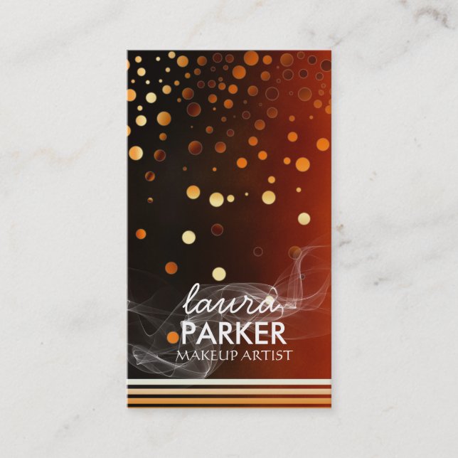 Carte De Visite Parties scintillant moderne Bokeh maquillage Artis (Devant)