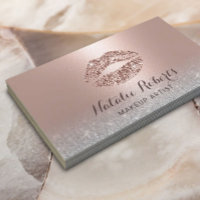 Parties scintillant moderne Lèvres Blush Rose Gold