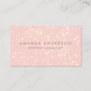 Carte De Visite Parties scintillant moderne rose subtile Bokeh C