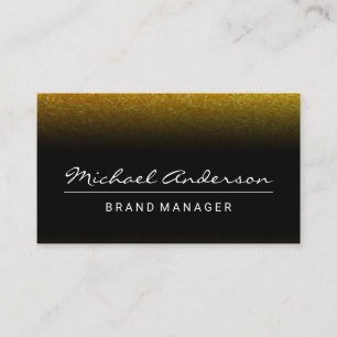 Carte De Visite Parties scintillant or Fond noir