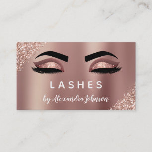 Carte De Visite Parties scintillant or rose Rose Eyelash Lashes Ex