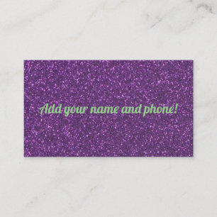 Carte De Visite parties scintillant pétillante violette personnali
