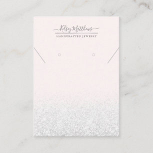 Carte De Visite Parties scintillant PixDezines Faux, Blanc