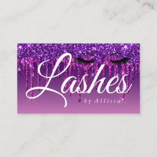 Carte De Visite Parties scintillant pourpre-Éclairage
