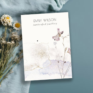 Carte De Visite Parties scintillant Pressé Fleurs Boucles d'oreill