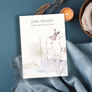 Carte De Visite Parties scintillant Pressé Fleurs Écran à cheveux