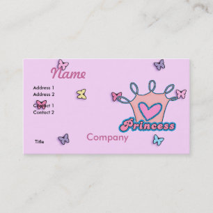 Carte De Visite Parties scintillant Princess Design