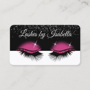 Carte De Visite Parties scintillant rose chaud - Eyelashes