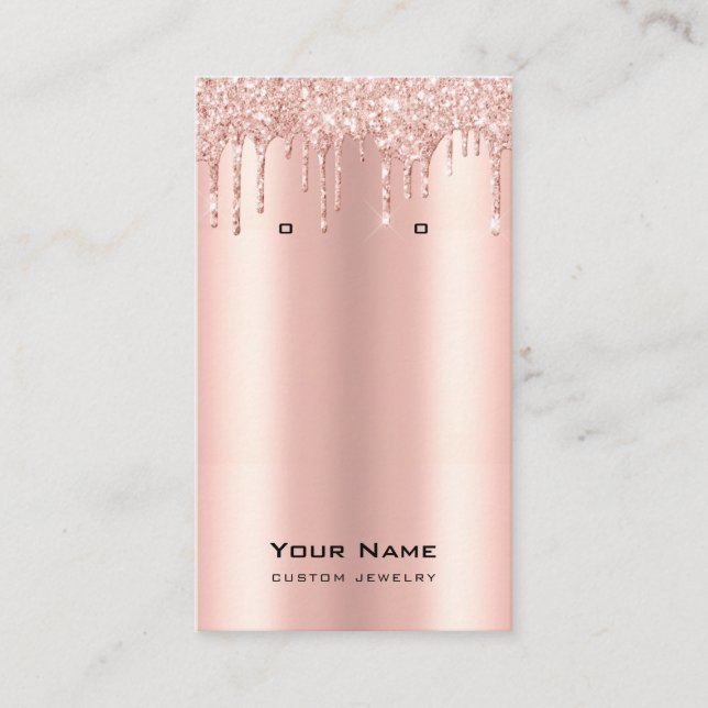 Carte De Visite Parties scintillant Rose  Écran d'oreilles pour bi (Devant)