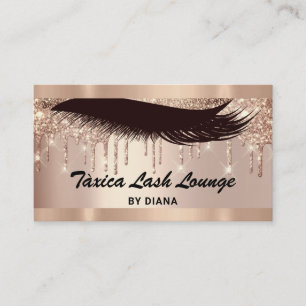Carte De Visite Parties scintillant Rose Eyelash de maquillage QRC
