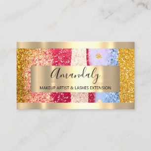 Carte De Visite Parties scintillant Rose Gold Frame Event Planner 