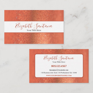 Carte De Visite Parties scintillant rose Gold Shimmer