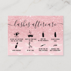 Carte De Visite Parties scintillant rose lashes illustrations