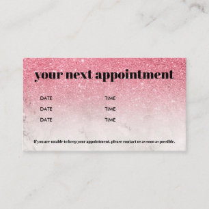 Carte De Visite Parties scintillant rose Ombre marbre Chic Bold Be