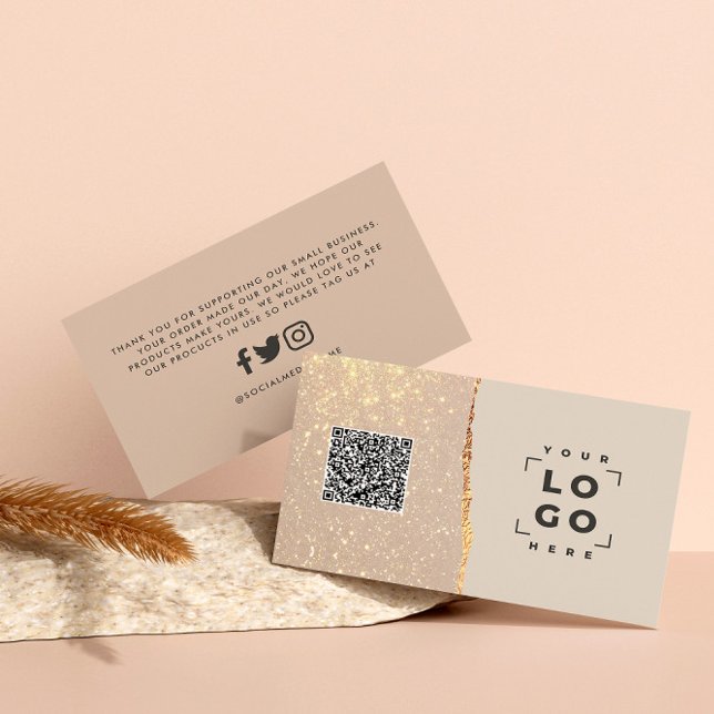 Carte De Visite parties scintillant rose or noir rose moderne merc (Créateur téléchargé)