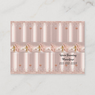 Carte de visite, Parties scintillant rose rose Déc